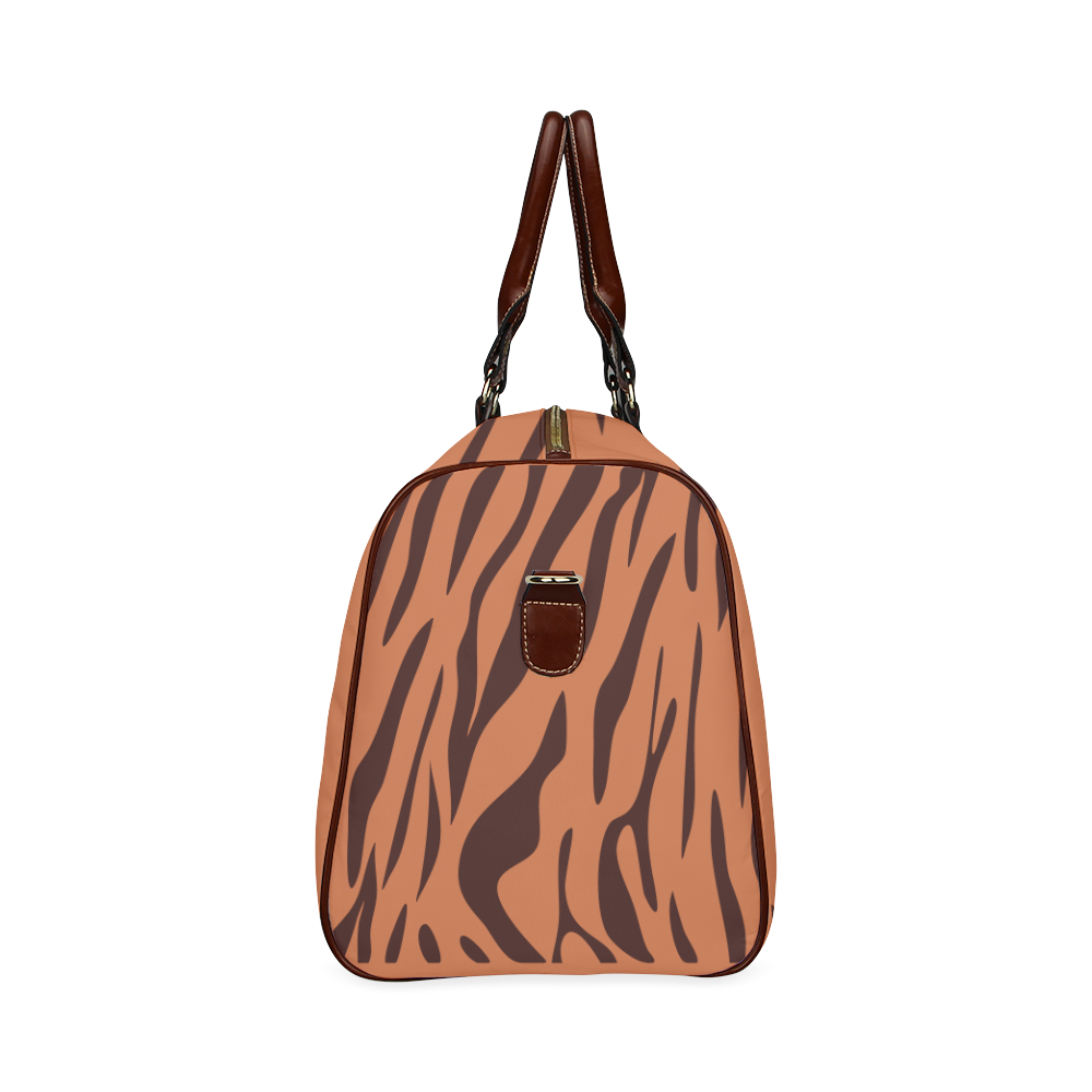 Zebra caramel Waterproof Travel Bag/Small (Model 1639)