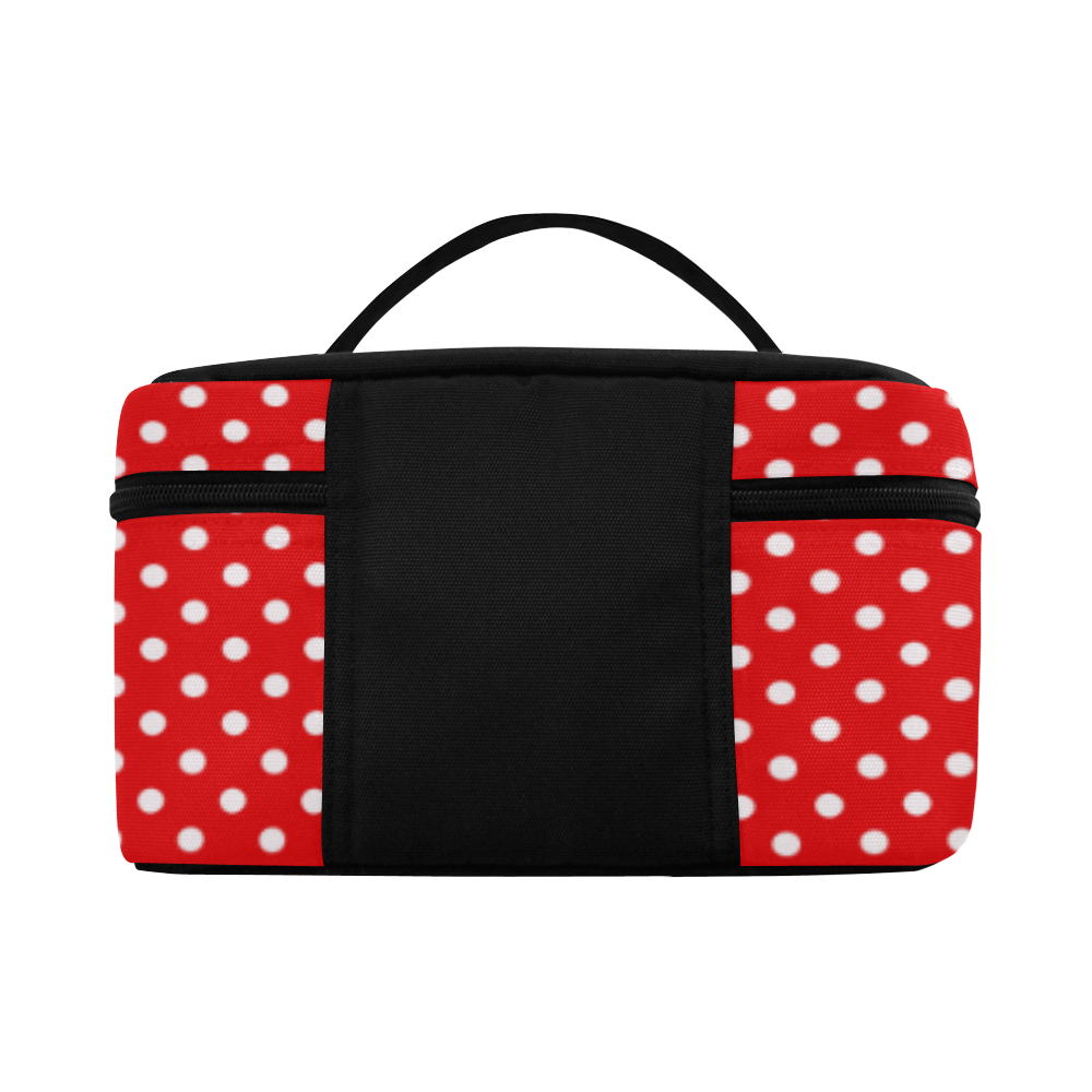 Red polka dots Lunch Bag/Large (Model 1658)