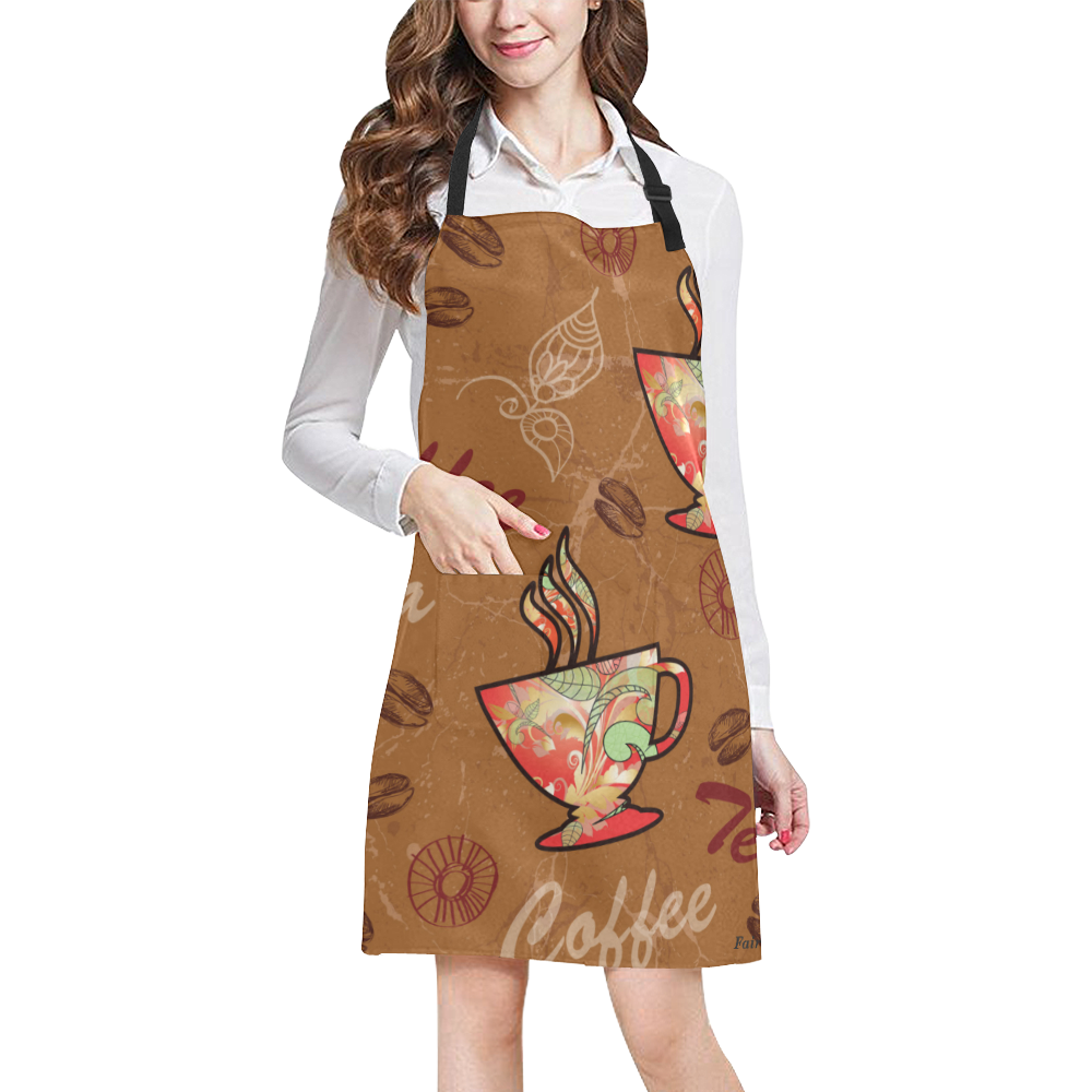 Fairlings Delight's Coffee Expressions Collection- Coffee and Tea 53086 All Over Print Apron