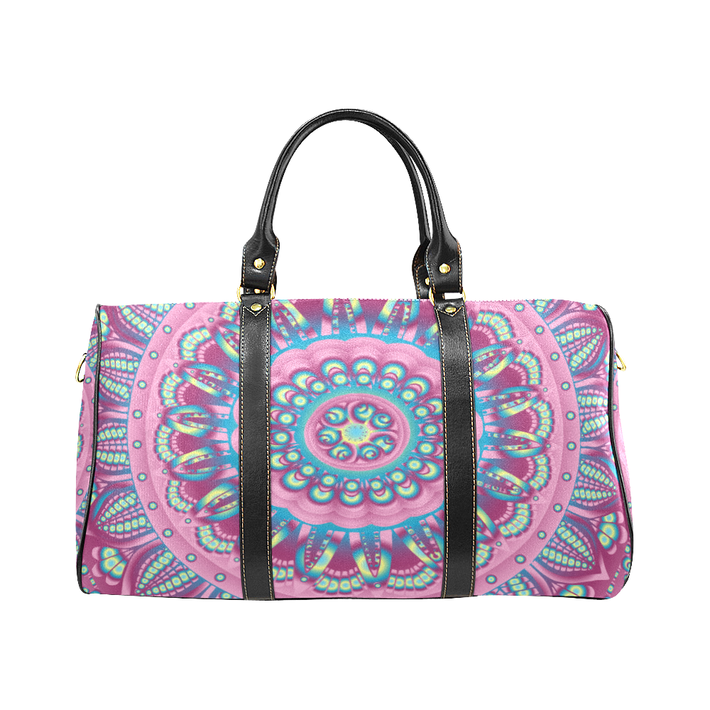 mandala 5 pink blue travel bag New Waterproof Travel Bag/Large (Model 1639)