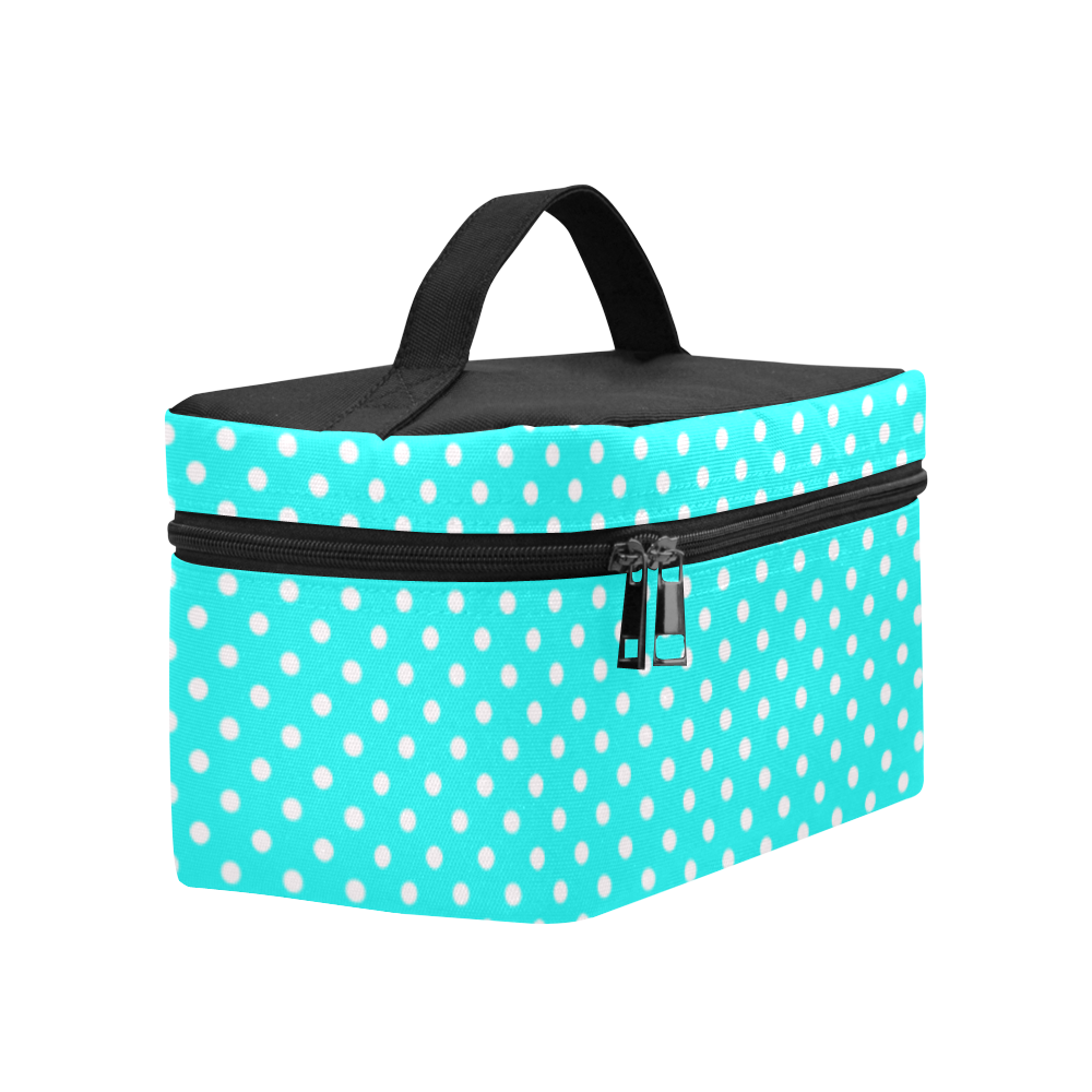 Baby blue polka dots Lunch Bag/Large (Model 1658)
