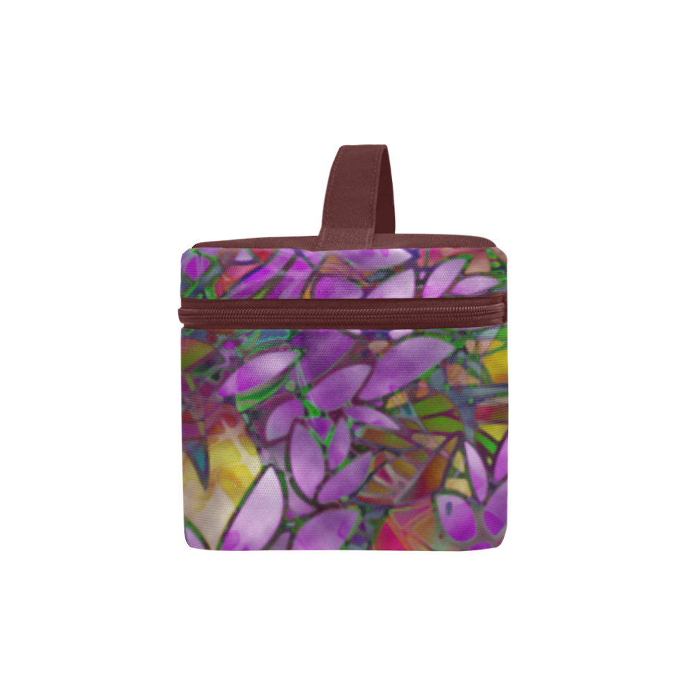 Floral Abstract Stained Glass G175 Lunch Bag/Large (Model 1658)