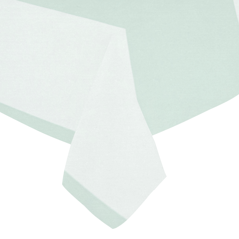 Mint Stripe Estate Wide Cotton Linen Tablecloth 52"x 70"
