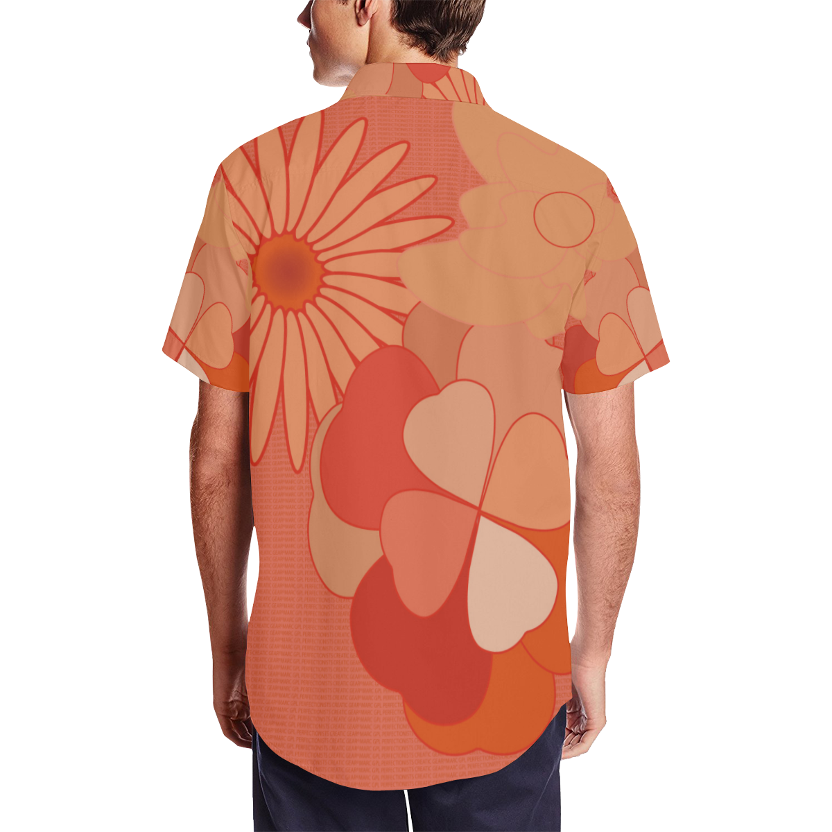Flowers 20. A0, B1, C9 Men's Short Sleeve Shirt with Lapel Collar (Model T54)