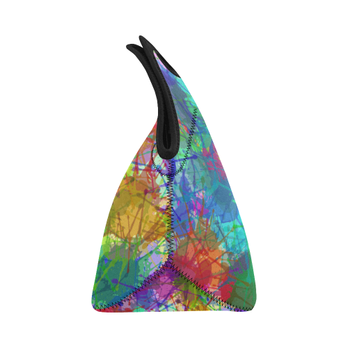 Colorful Abstract Neoprene Lunch Bag/Small (Model 1669)