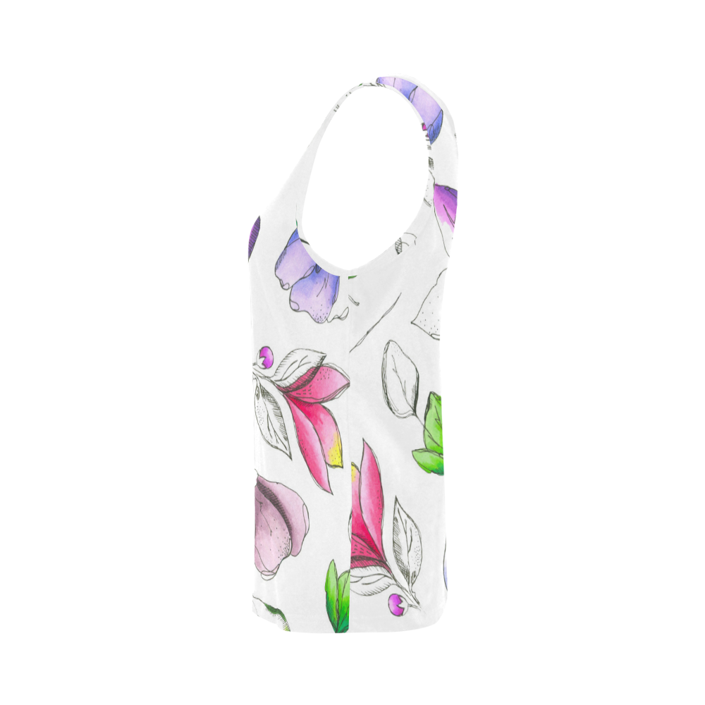 floral vi All Over Print Tank Top for Women (Model T43)