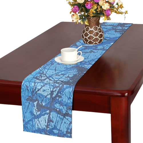 Blue splatters Table Runner 16x72 inch