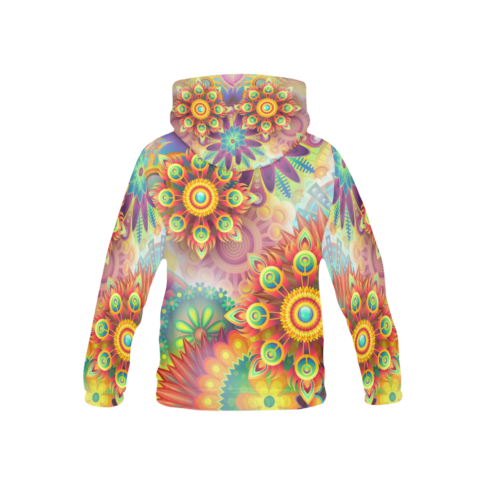 colorful-abstract 3D All Over Print Hoodie for Kid (USA Size) (Model H13)