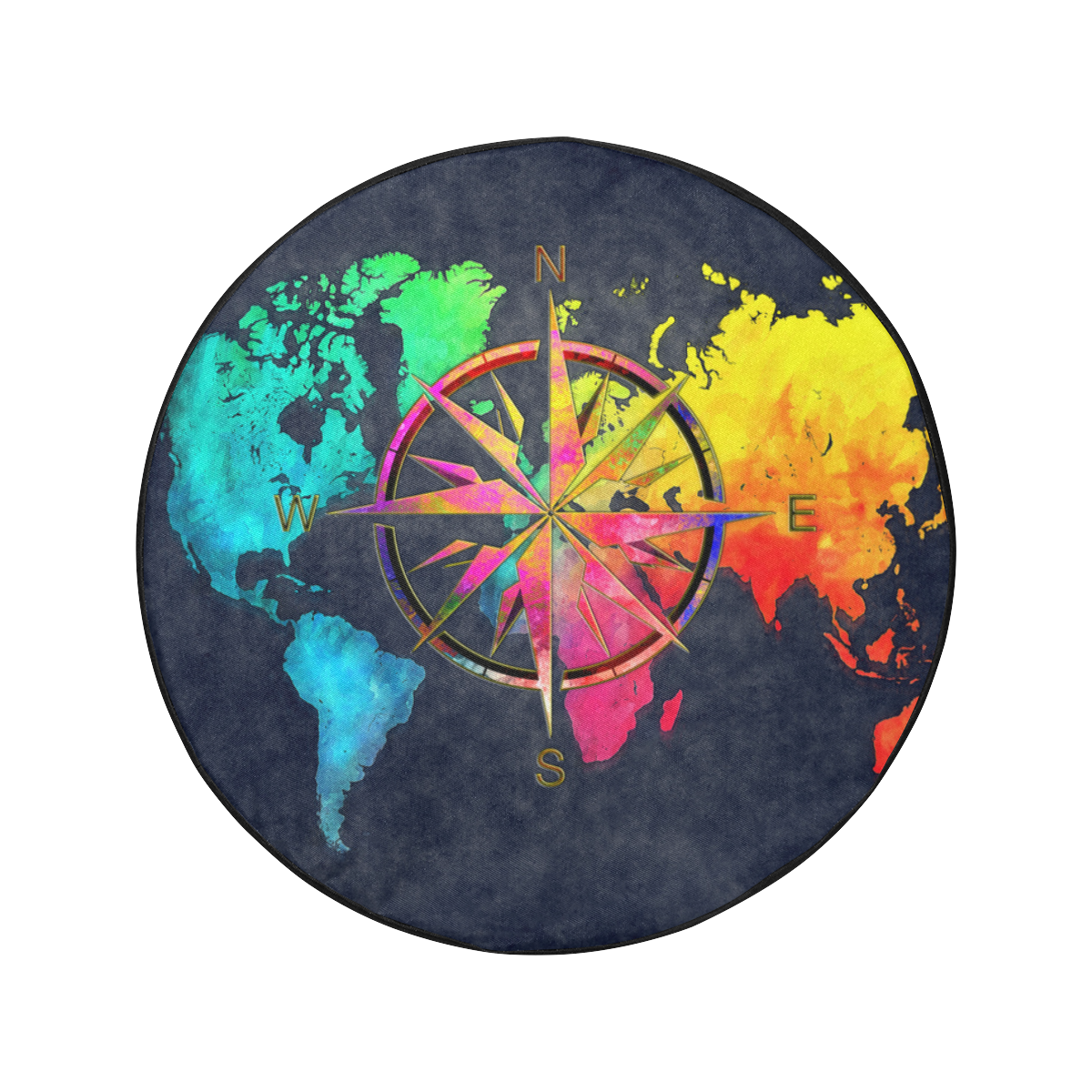world map wind rose #map #worldmap 34 Inch Spare Tire Cover