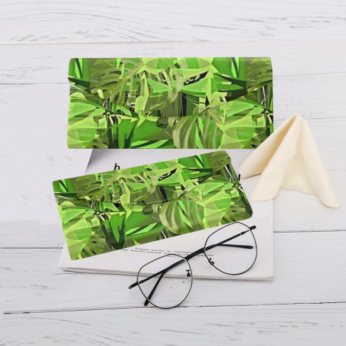 Tropical Jungle Leaves Camouflage Custom Foldable Glasses Case