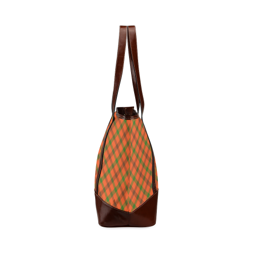 Tami plaid in orange, brown and green Tote Handbag (Model 1642)
