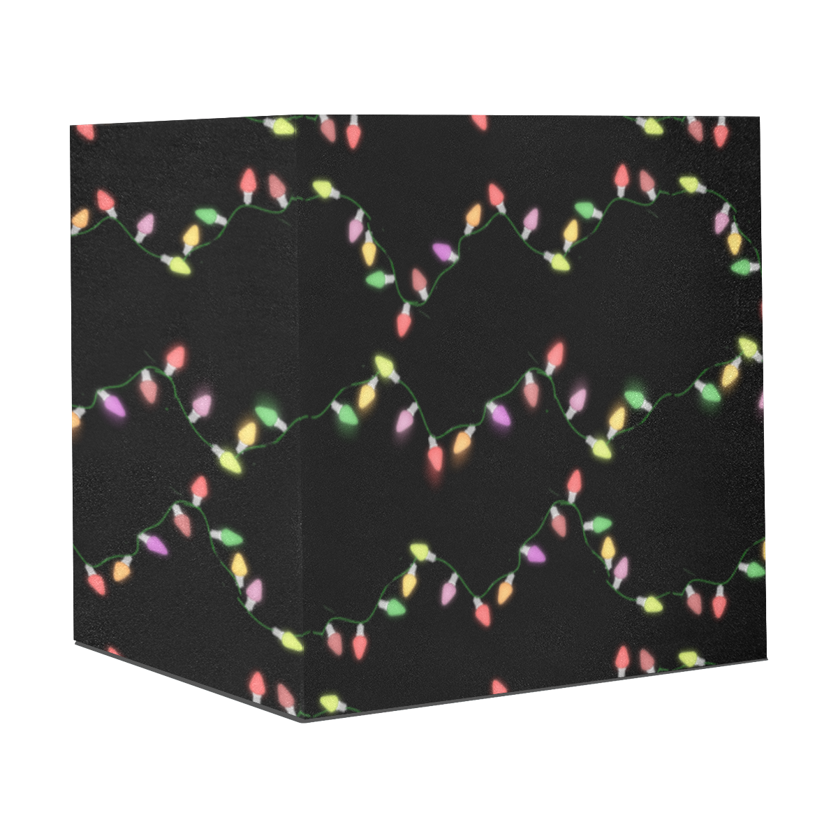 Festive Christmas Lights on Black Gift Wrapping Paper 58"x 23" (3 Rolls)