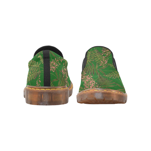 fern dark green Martin Women's Slip-On Loafer/Large Size (Model 12031)