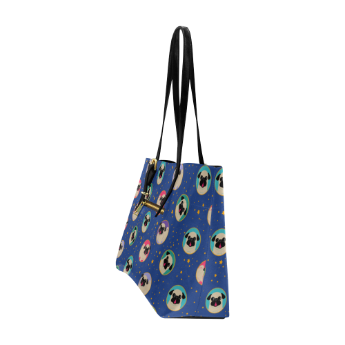 Pugs In Circles Euramerican Tote Bag/Large (Model 1656)