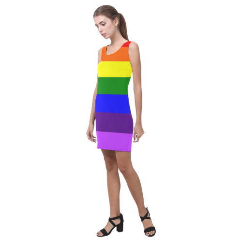Rainbow Flag (Gay Pride - LGBTQIA+) Medea Vest Dress (Model D06)