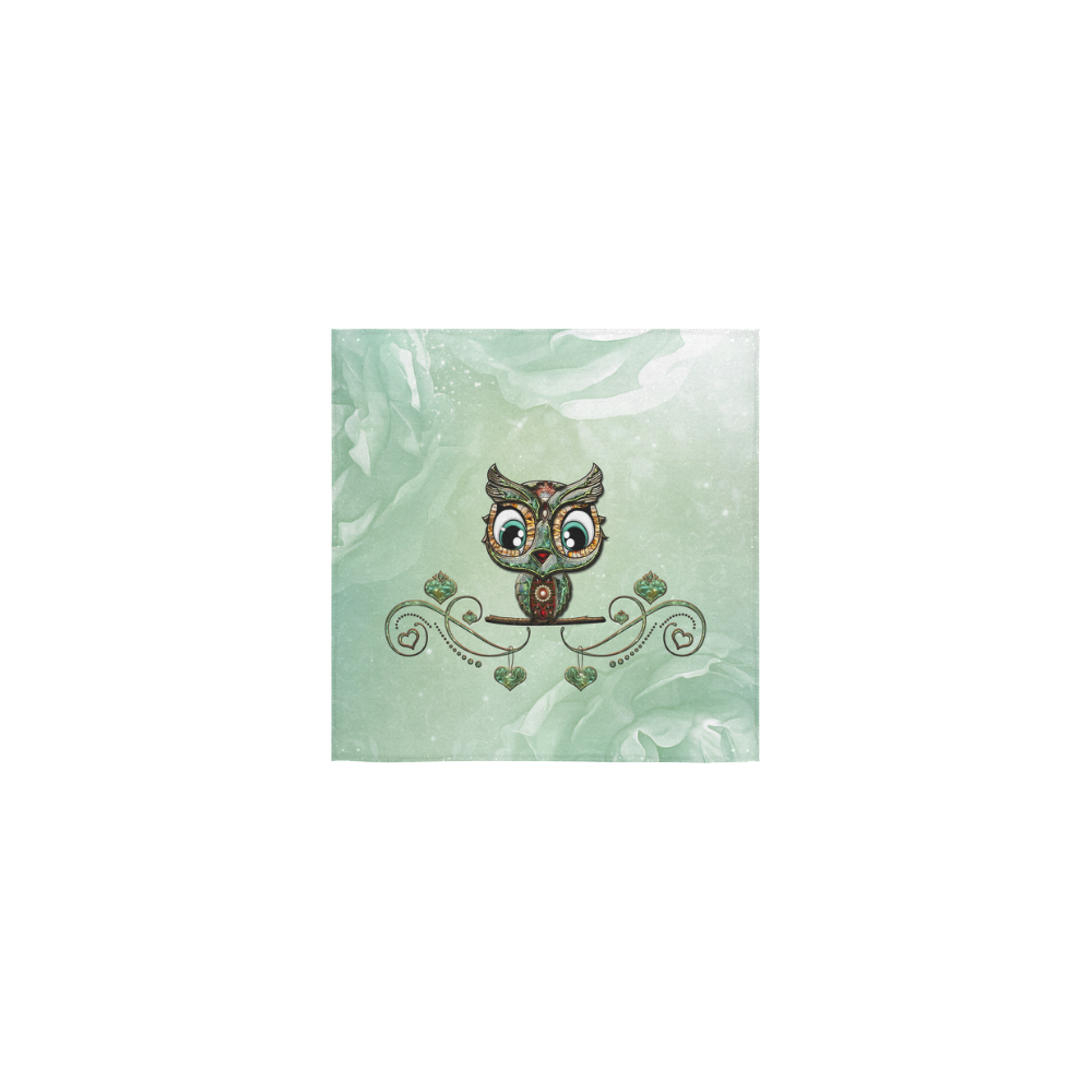 Cute little owl, diamonds Square Towel 13“x13”