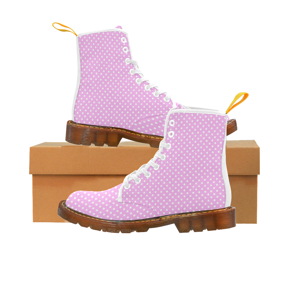 Polka-dot pattern Martin Boots For Women Model 1203H