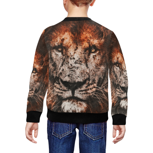 lion jbjart #lion All Over Print Crewneck Sweatshirt for Kids (Model H29)