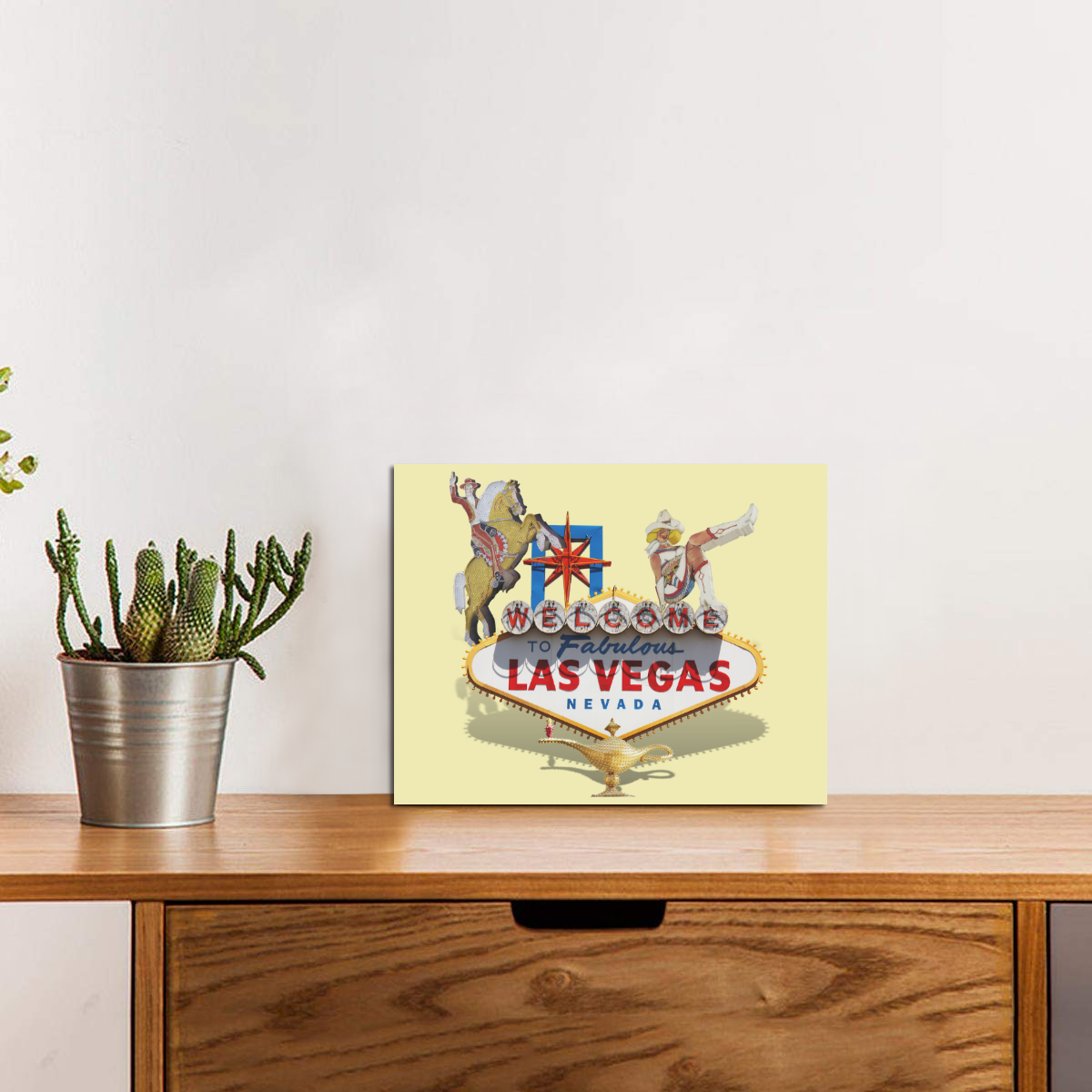 Las Vegas Welcome Sign Photo Panel for Tabletop Display 8"x6"