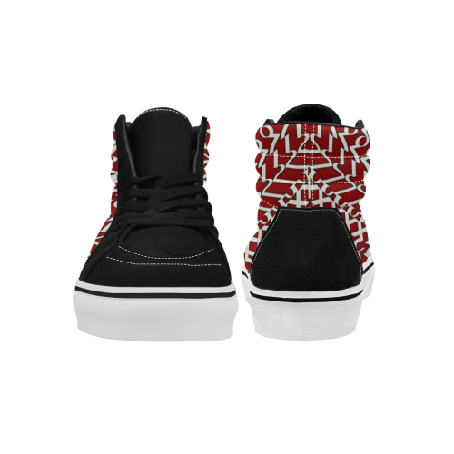 NUMBERS Collection 1234567 Red/White/Black Men's High Top Skateboarding Shoes (Model E001-1)