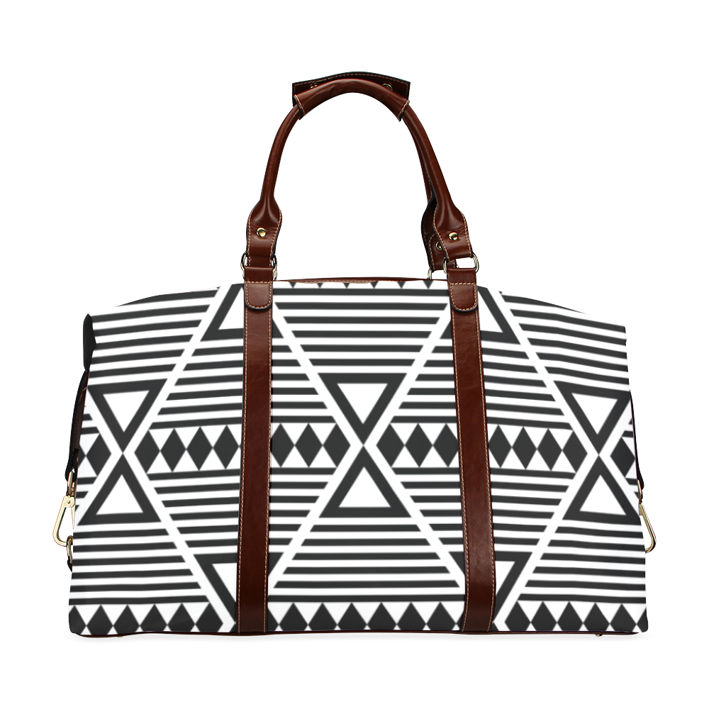 Black Aztec Tribal Classic Travel Bag (Model 1643) Remake
