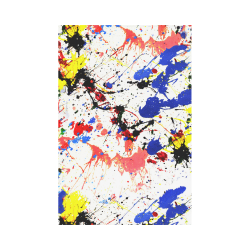 Blue and Red Paint Splatter Garden Flag 12‘’x18‘’（Without Flagpole）