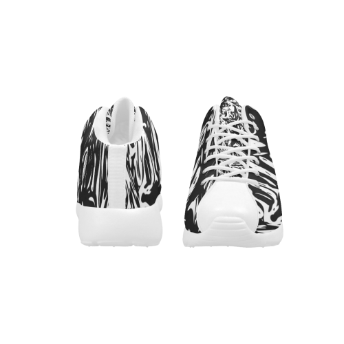 Black And White Expression Women's Basketball Training Shoes/Large Size (Model 47502)