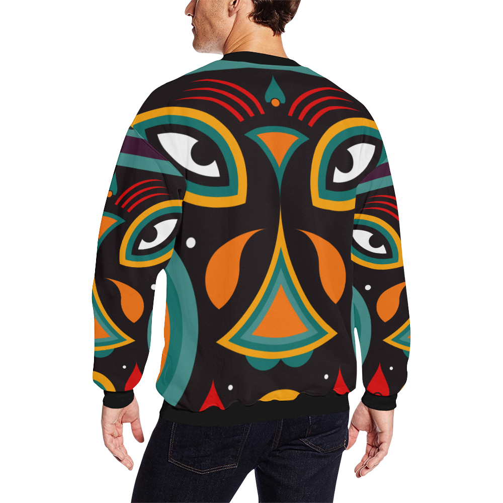 ceremonial tribal All Over Print Crewneck Sweatshirt for Men (Model H18)