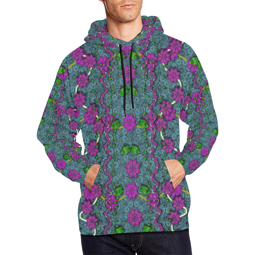 the most beautiful flower forest on earth All Over Print Hoodie for Men/Large Size (USA Size) (Model H13)
