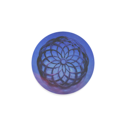 Mystical Orb Blue Purple Round Coaster
