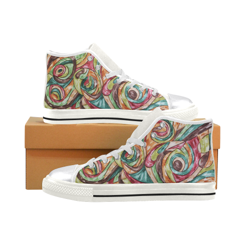 Earth Women's Classic High Top Canvas Shoes (Model 017)