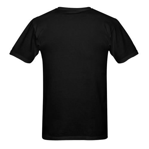 Black Starburst Yin Yang Men's T-Shirt in USA Size (Two Sides Printing)