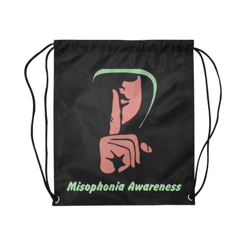 Misophonia Awareness Large Drawstring Bag Model 1604 (Twin Sides)  16.5"(W) * 19.3"(H)