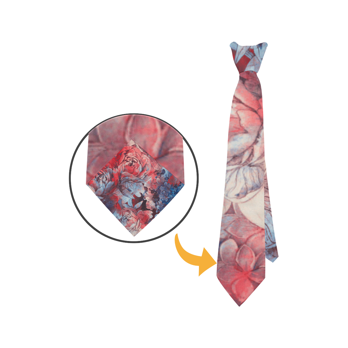 flowers flora #flowers Custom Peekaboo Tie with Hidden Picture