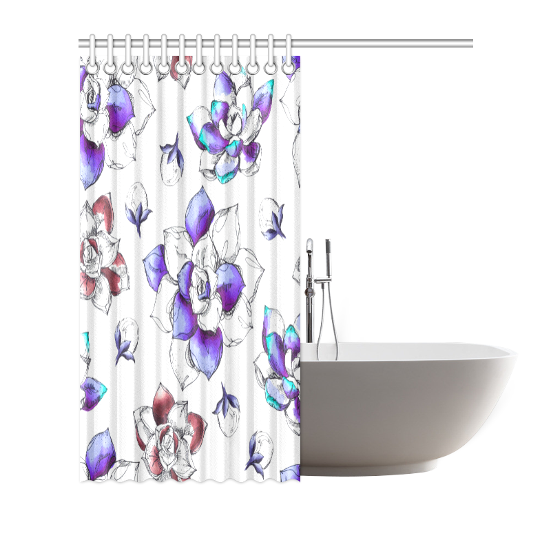 floral n Shower Curtain 66"x72"