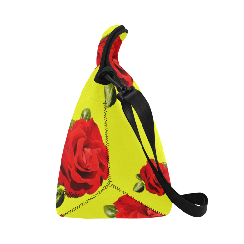 Fairlings Delight's Floral Luxury Collection- Red Rose Neoprene Lunch Bag/Large 53086a18 Neoprene Lunch Bag/Large (Model 1669)