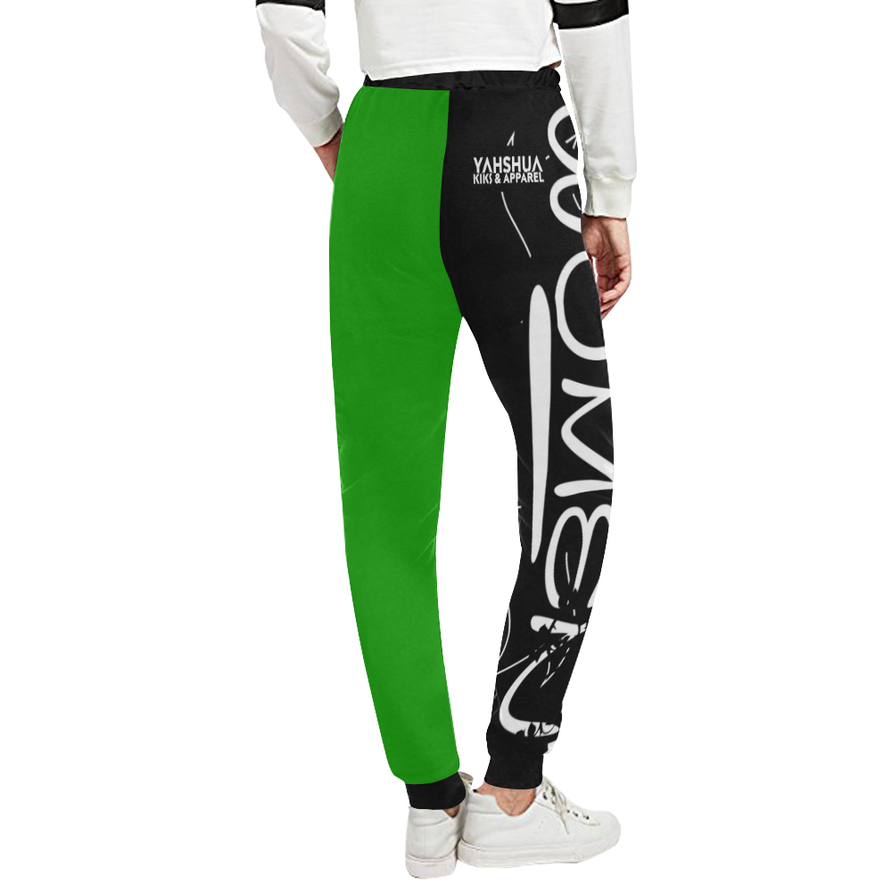 Green Unisex All Over Print Sweatpants (Model L11)