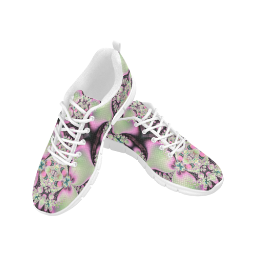 Frosty Jewels on the Formal Gardens Women's Breathable Running Shoes/Large (Model 055)