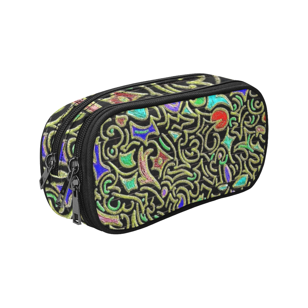 swirl retro abstract doodle Pencil Pouch/Large (Model 1680)