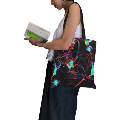 abstract Neon Fun 13 by JamColors All Over Print Canvas Tote Bag/Small (Model 1697)