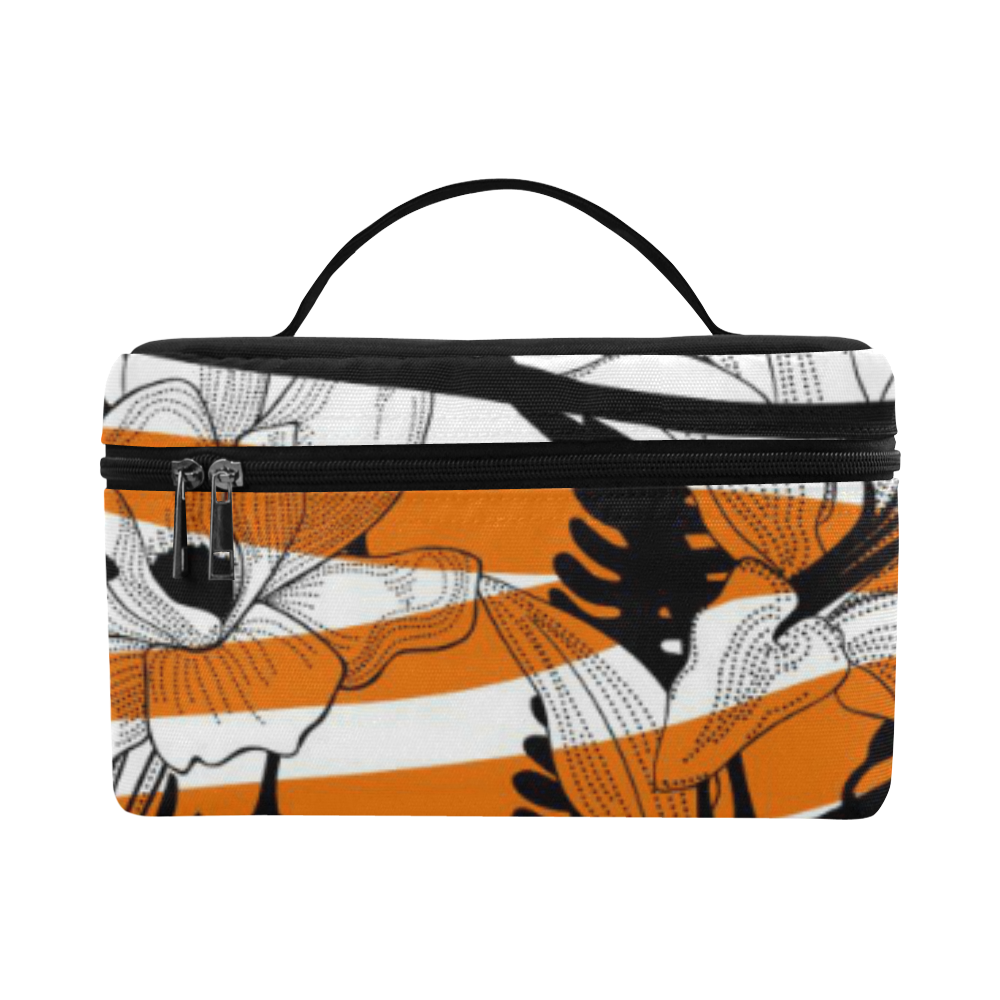 Floral Tiger Print Lunch Bag/Large (Model 1658)