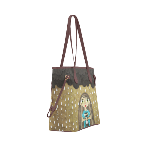 We Love Rain Clover Canvas Tote Bag (Model 1661)