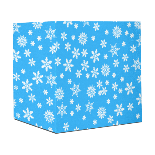 Christmas White Snowflakes on Light Blue Gift Wrapping Paper 58"x 23" (1 Roll)