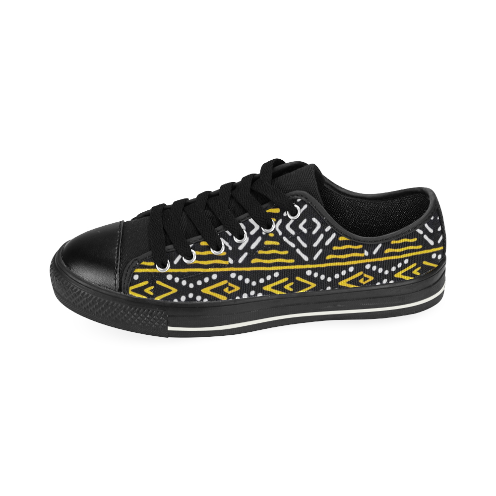 ANKARA yellow Men's Classic Canvas Shoes (Model 018)