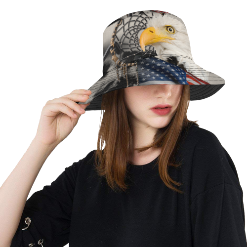 Awesome American Eagle All Over Print Bucket Hat