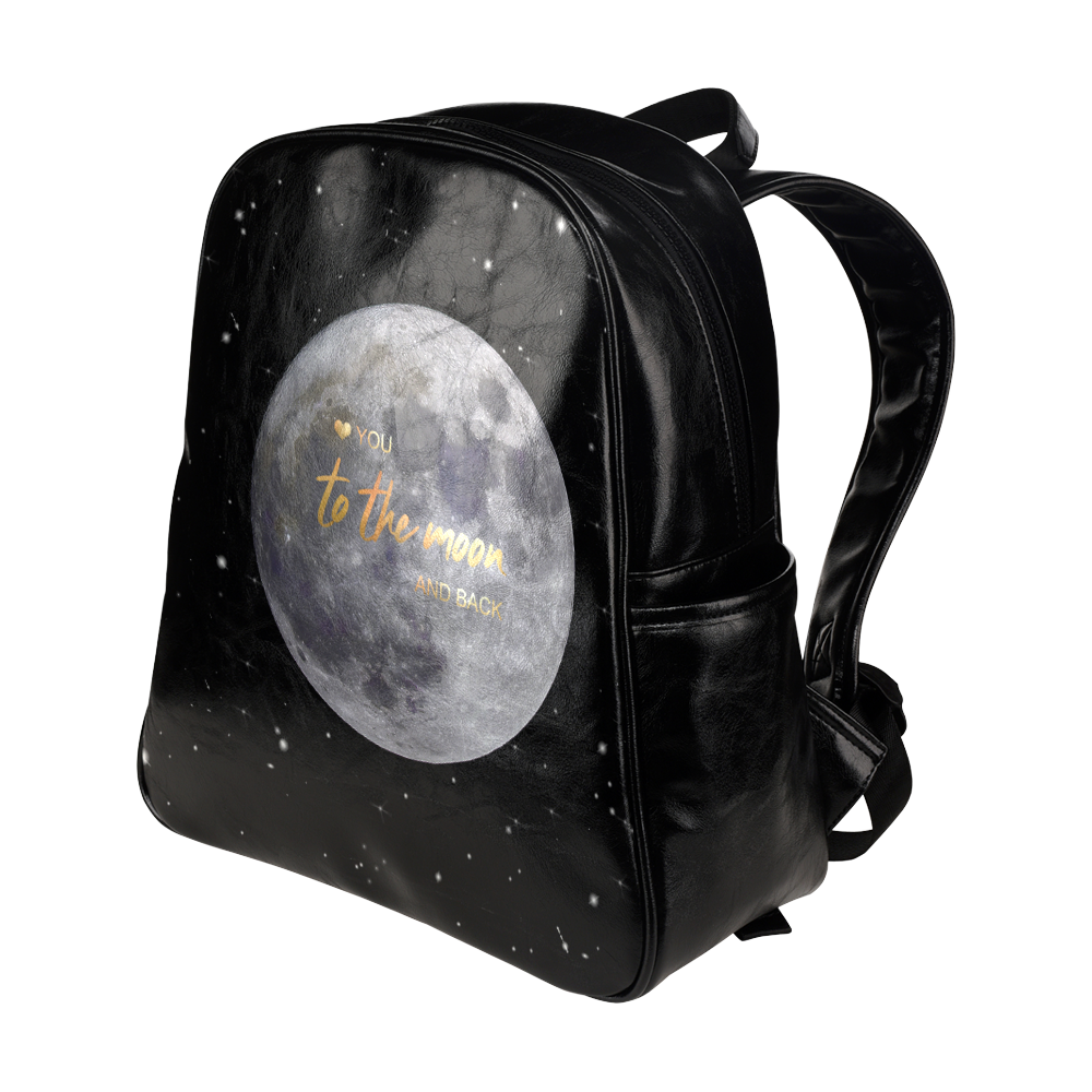 TO THE MOON AND BACK Multi-Pockets Backpack (Model 1636)