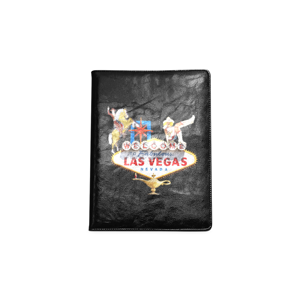 Las Vegas Welcome Sign on Black Custom NoteBook B5