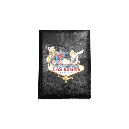 Las Vegas Welcome Sign on Black Custom NoteBook B5