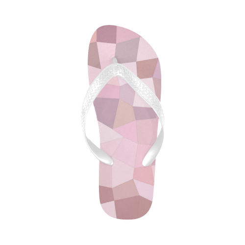 Pastel Pink Mosaic Flip Flops for Men/Women (Model 040)