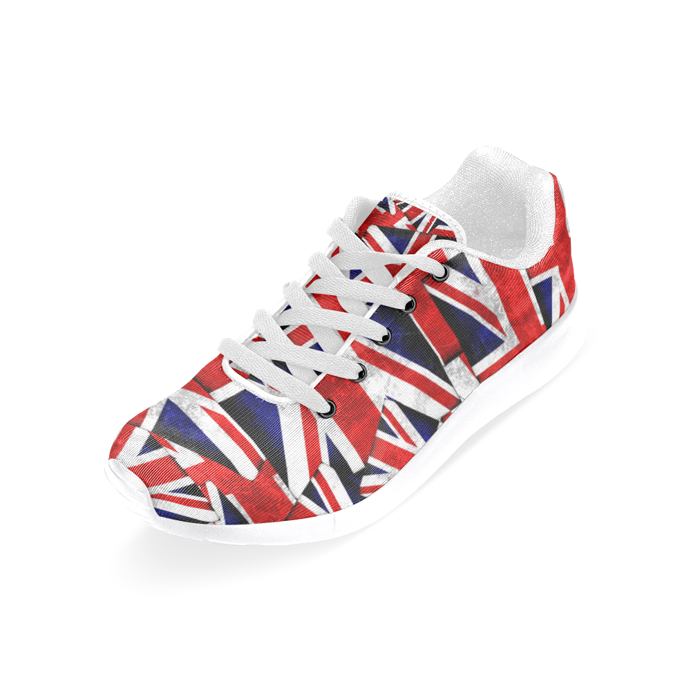 Union Jack British UK Flag Men's Running Shoes/Large Size (Model 020)